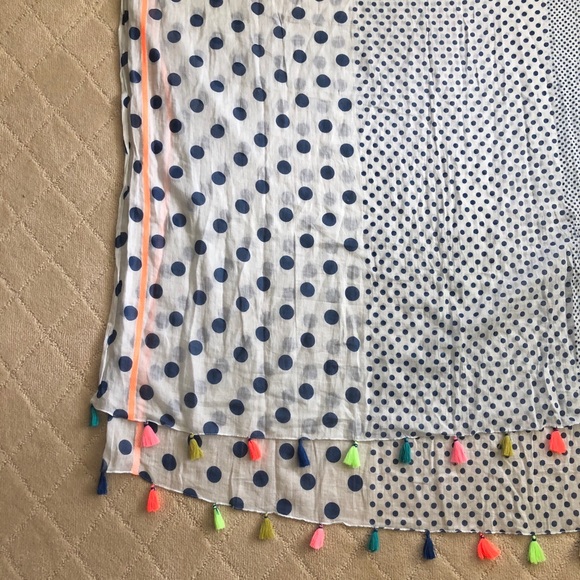 Polka Dot Tassel Scarf - Picture 9 of 9